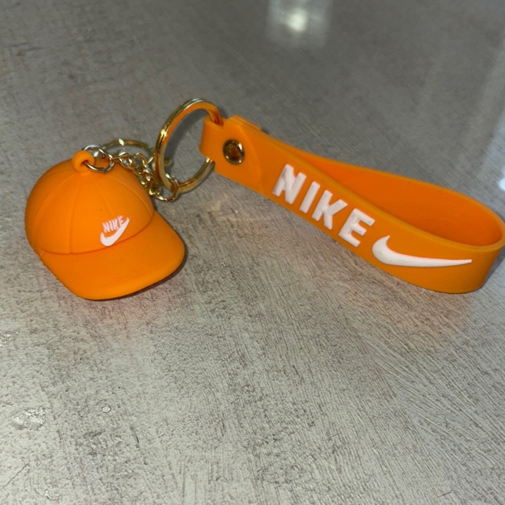 Nike Gold and Orange Cap Keychain